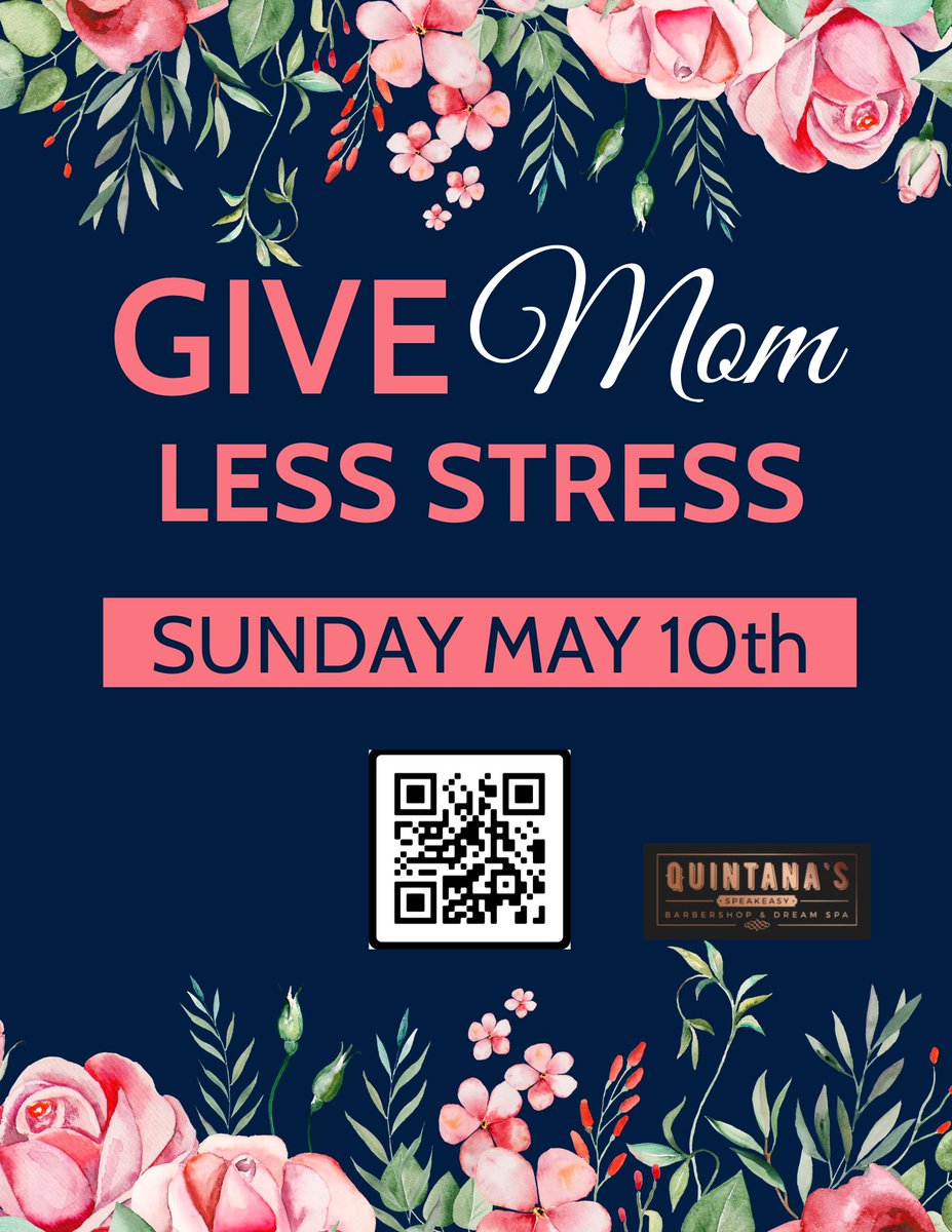 QBDS's tweet image. Save the date for our pre-Mothers day sale. April 13th-April 30th, all 50-minute Massage gift certificate purchases will be 25% off. #Quintanas #Spa #Barbershop #Clehts #Aveda #Massage #MothersDay #Relaxation #LessStress #QBDS