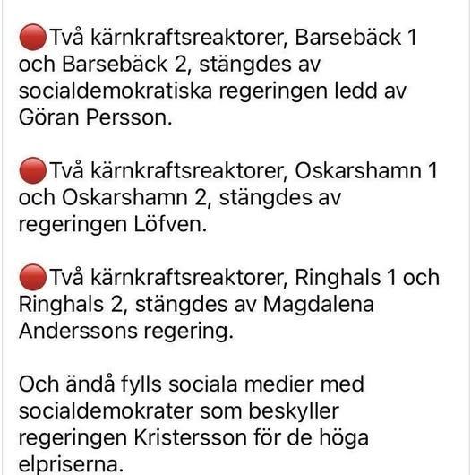 anders_per58566's tweet photo. Det verkar som sossarna vill slå ut hela Sveriges elförsörjning. https://t.co/OtOJb5W8cr