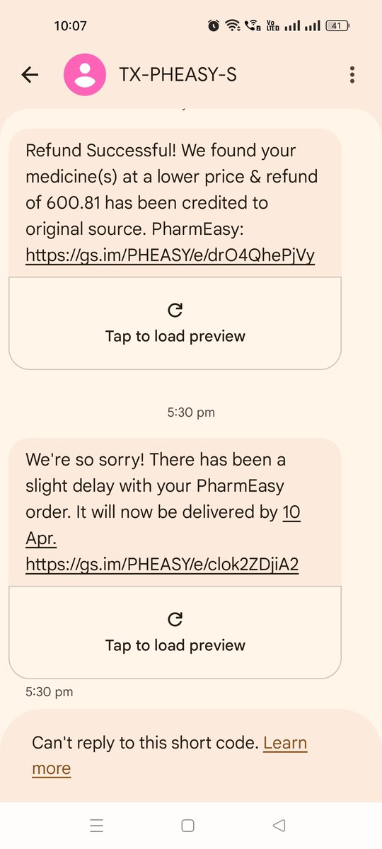 digunath's tweet photo. @pharmeasyapp Pharmeasy lost trust, continuous delay in delivery. Wrong proposed delivery date shown in product page and cart. After placing the order, they keep messaging and calling to inform that your order will be delayed. https://t.co/JuGTikP9XM
