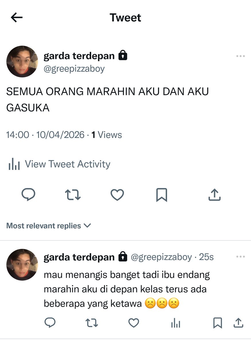 carlymenulis's tweet photo. curhatan garda https://t.co/rZySinzQzT