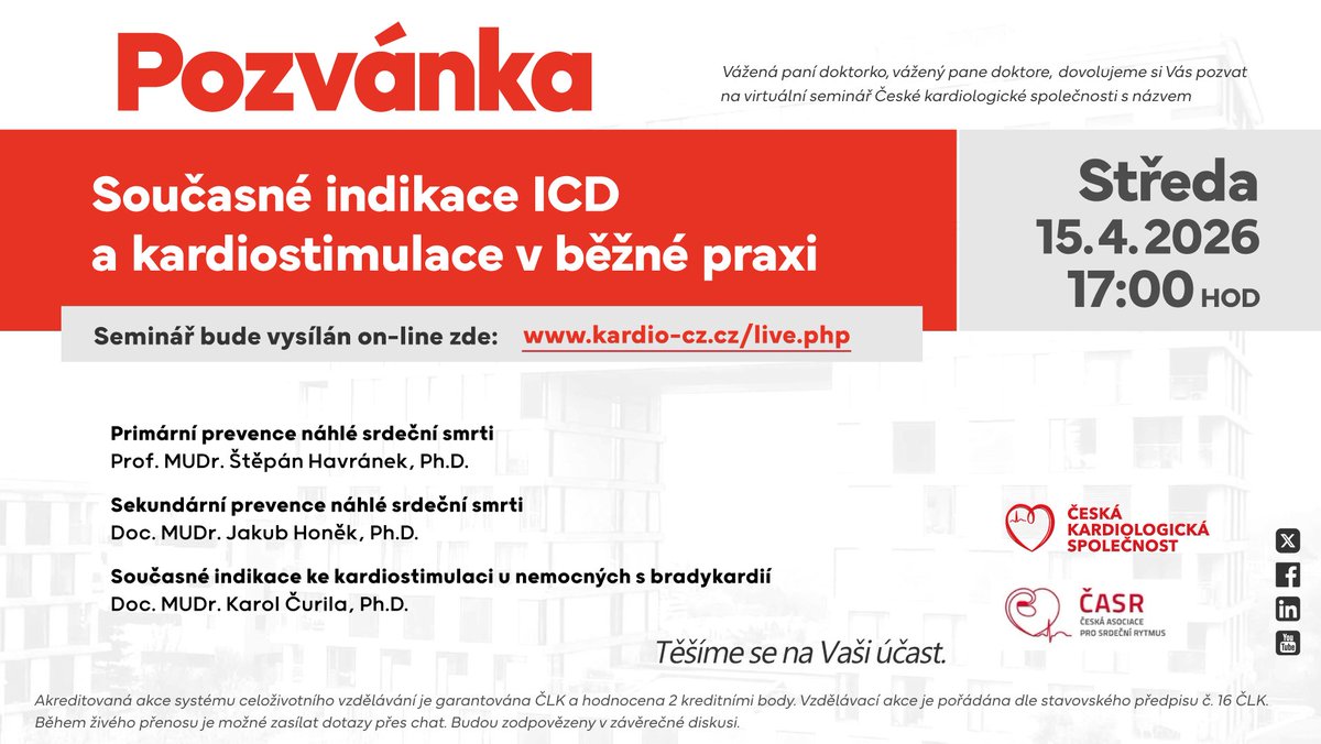Czech Society of Cardiology tweet media