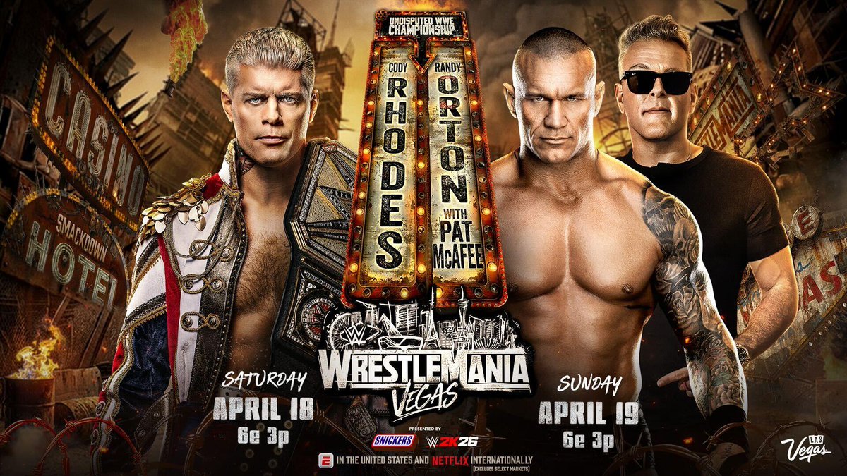 mediamanint's tweet photo. Pro Wrestling

WWE @WWE SmackDown

SAP Center

San Jose, California

Road to WrestleMania

April 10, 2026

Media Man Watercooler

Paint It Black And Blue

California Dreamin'

Save The Business #SaveTheBusiness with Pat McAfee and Randy Orton. RKO for 5 footers?

Bet The House On World Class Action, Drama And Excitement

Beyond The Black And Blue Stump!

Storm Season?!

Bob And Randy Orton Territory; Snakes In The Grass

WWE Hall Of Fame: Sid and Bad News Brown

Buzz:

Buzz: Randy Orton: Sorry, not sorry?! Many fans behind RO

Buzz; Cody Rhodes to appear - American Nightmare for some!

Buzz: Drew McIntyre and Jacob Fatu

Buzz: Royce Keys SmackDown Debut! 

Media Buzz

Pat McAfee Massive Buzz

“Randy Orton is gonna save the business for future generations of wrestling fans. That’s so incredible to think about.. Very rarely do these types of obviously monumental moments happen in our lifetime.” PM

“WrestleMania Saturday Night is gonna be The most Historic Night in the HISTORY of sports.. SO MUCH ON THE LINE. Multi-Generational pressure comes to a head. Randy will prevail… for all of us.” PM

“See also… I have a MASSIVE SURPRISE to announce tomorrow night. You’ll start thanking me and Randy soon enough for all of this. SEE YOU IN SAN JOSE.” PM

Cody Rhodes
Buzz: Cody Rhodes aka Captain America
Buzz: Randy Orton aka Mr RKO
Buzz: Tiffany Stratton. It's Tiffy Time!
Buzz: Scottish Warrior and Samoan Warrior/Werewolf
Buzz/Anti-Buzz?! Sami Zayn - has gold (for now)! Mr Williams has some Tricks up his sleeve!
Aleister Black & Zelina? Knight Of Dark Souls? Fade 2 Black!

Buzz: Jade Cargill is wrestling and stirring the pot, Beware run-ins, backstage and spot storms on ladies parade! Spare the rod, spoil the child, right Michin?! Michin and co have now joined forces with Cargill. What a difference a week can make in the WWE Universe! Storm x 3!!!

Buzz: Jacob Fatu. Samoan Warrior. There could soon be Gold in and out of those bars. Samoan Warrior and Bulldozer Express on The Road To WrestleMania. Pop Culture Fantasy Dream Match: Fatu vs Rictus Erectus - Desert Special Ref: Immortan Joe. Wasteland Rules! Scottish Warrior is for real. Beware of DM. Broken Dreams may get make-over?!

Buzz incoming: Nia Jax and Lash Legend - Women's Tag Team Champs. Ma Baker (Boney M) would be proud! Something about "The meanest cat in all Chigago Town"! Any finger pointing from Bianca B yet? Inside baseball for you. Get well soon BB.

Buzz: Solo Siko, MFT's; Tama Tonga took the lantern away from Solo, but at what cost? Wyatt 6 wanted that lantern back! Screem 7 or Screem 8? Once Were Warriors situation afoot?

Buzz: Giulia and Kiana James. Stock still up with men and women. Thinking caps on for a WrestleMania showing thanks! Team Mega Brain! Feeling bullish. Top of the class! Don't sleep on them at Mania!

Buzz: Sami Zayn - regained gold, but for how long? Just long enough to defend it against Trick Williams at WrestleMania. Smart money on Tricky!

and much more!

Australians and various international markets via Netflix
Americans via USA Network

Unleash your inner Warrior!

Media Watercooler Buzz

Confrontations, In-ring, backstage and more!

Blue Zone - War Zone! Blue lights ... is that the cops again?!

Media Man: This is pro wrestling and sports entertainment. This is cinema!

Media Man Watercooler

Buzz: Kit Wilson! Respects Hausen! More to this story? Tune in!  Desert Kat or Desert Rat? From desert to desert pudding with warm milk! Or, no milk today? Kit's music video a worldwide sensation says Media Man agency, who saw the potential early. Social media hits for Kit, WWE and those who cover it.

Buzz: Drew McIntyre!? DM is pissed. Drew hits socials! Recalls his cat friend. RIP.

Buzz: Fatu! One of our uncrowned champions!

Buzz: Nick Aldis, SmackDown General Manager! NXT's Stone keeping keen eye on things! Mr Aldis feeling the heat and the pressure. Who will cook?! Shawn Michaels invitational? We wish! NXT buzz is Set In Stone!

Buzz: TNA Wrestling! @ThisIsTNA More grapplers want in WWE!

and more!

Tiffy Time update. Follow TT on socials! Gram Of The Month? Neck and neck with Megabrain and NXT's Blake Monroe. Pro Wrestling Goddess Time guys and gals.

Blake Monroe: NXT's Glamour Watching On From Afar (for now)! Please let's see The Glamour at WrestleMania!

Women's Locker Room On Edge! Storm Warning!

NXT @WWENXT keeping a tab on things!

News

X Newswire

Danhausen Launches Official WWE Mask for WrestleMania Fans

The eccentric wrestler, who joined WWE from AEW in late February, released a $14.99 plastic mask on April 1 that lets fans channel his 'very nice, very evil' cursed persona. Timed for WrestleMania 42 on April 18-19 in Las Vegas, the merch follows hot-selling T-shirts and sold-out meet-and-greets since his surprise debut from a mystery crate at Elimination Chamber. Fans shared memes comparing it to 3 Ninjas while dreaming of masked takeovers, though some noted the plastic feels basic compared to custom versions. (Media Man Peg-On): Hausen vs KISS Unmasked!

News Flashback/Lead Up

Conan O'Brien Celebrates Danhausen's WWE Rise from Indie Grind

The Metro Detroit native debuted at Elimination Chamber on February 28, 2026, right after his AEW contract ended, winning crowds with his demonic makeup, curses, and 'hausen'-twisted antics like the Good Night Hausen finisher. On his podcast April 2, Conan O'Brien revisited their 2021 chat, praising Danhausen's eight years of 12-hour weekend hauls to gigs and joking for 20% since the character draws from him as an interdimensional demon. Days earlier at Madison Square Garden, staff gifted him a golden ticket plaque, which he repaid with deli mustard and a curse, sparking WWE's fun 'Arenahausen' post and fan cheers for his quirky crossover charm.

News Flashback

News Lead Up

WrestleMania X-Seven Marks 25 Years as Attitude Era Peak

The April 1, 2001, event grossed $3.5 million and featured classics like TLC II where the Dudley Boyz won the Tag Team Titles, The Undertaker's 9-0 streak over Triple H, and Kurt Angle submitting Chris Benoit. The main event saw Stone Cold Steve Austin shock everyone by aligning with Vince McMahon to beat The Rock for the WWF Championship in a bloody No DQ brawl. Attendees still recall the massive crowd pops and glass-shattering entrances, with fans today sharing iconic hype videos that capture the raw intensity of wrestling's golden peak.

News

Cody Rhodes and Matt Cardona Dish on Indie-to-WWE Return

WWE Champion Cody Rhodes hosted Matt Cardona on 'What Do You Wanna Talk About?', where Cardona detailed his path back to WWE after six years as the 'Indy God.' It started with his wife Chelsea Green nudging President Nick Khan during a TNA spot on NXT, leading to Cardona's direct text and a January 2026 SmackDown deal. They fantasy-booked a fun ladder match in WWE 2K26, and Cardona shouted out indie standouts Big Trouble Ben Bishop and Richard Holliday as future WWE stars, sparking excitement online about their friendship and the indie-WWE bridge.

News Flashback

25 Years Since WCW Nitro's Final Episode Ended Monday Night Wars

On March 26, 2001, WCW Monday Nitro aired its last show from Panama City Beach, Florida, capping five and a half years of intense competition with WWF Raw. Key moments included Booker T winning the world title, a dramatic simulcast announcement of WWF purchasing WCW's assets for $4.2 million, and Sting defeating Ric Flair in the main event that echoed the show's debut. Fans today share live memories of the surreal night, clips of the McMahon surprise, and thoughts on WCW stars like Booker T and Sting who later succeeded in WWE.

News

WWE Teams with Tony Hinchcliffe for Kill Tony WrestleMania Special on Netflix

WWE announced 'Kill Tony: WrestleMania,' a live-taped edition of Hinchcliffe's roast-heavy comedy podcast, streaming exclusively on Netflix. It tapes April 18 at Dolby Live in Las Vegas right after Night 1 of WrestleMania 42, premiering April 20 alongside Raw. The lineup features Hinchcliffe, WWE stars, legends, comedians, and surprises, building on WWE's Netflix partnership—while some fans reference past Hinchcliffe WWE appearances as flops and others shrug it off as unasked for.

News

News Flashback

Robert Stone Named Full-Time WWE NXT General Manager

Shawn Michaels promoted Stone to permanent General Manager on March 26, 2026, after his successful interim stint since February 3, when Ava Raine left WWE. Stone, a former TNA champion who managed stars like Chelsea Green, has booked exciting matches like gauntlet eliminators during his run. The announcement kicked off a three-city tour through Wichita, Oklahoma City, and Allen, Texas, with fans cheering his catchphrase 'Set. In. Stone.'

News Lead Up

(Last Fortnight Buzz With Developments Afoot)

Drew McIntyre Calls Out Jacob Fatu in Fiery Video Before SmackDown Clash

McIntyre won the Undisputed WWE Championship from Cody Rhodes on January 9 in a Three Stages of Hell match, holding it for 56 days until Rhodes reclaimed it on March 6 with Fatu's interference. In his candid video, the Scottish Warrior labeled Fatu a 'nepo baby' due to his Bloodline family ties but acknowledged his freakish athleticism, vowing to face him one-on-one on tonight's SmackDown after previously Claymore-kicking him during a match. Fans showed strong support, with calls for McIntyre's Grand Slam and ally Joe Coffey relating to his 'same old story' struggles, as the veteran eyes a WrestleMania path amid the drama.

News

Danhausen Lands Official WWE Roster Page

The indie favorite, known for his 'very nice, very evil' curses and jars of teeth, appears in WWE's free agent section alongside Brock Lesnar and others. He's made weekly cameos on Raw and SmackDown, firing T-shirt cannons and demanding truck space in his first interview. Fans shared hype over the new profile, with Danhausen posting a eerie 'Danhausen Zone' photoshoot and firing back at a Hall of Fame tease: 'No. Give it to Danhausen. Danhausen is Legend.' As WrestleMania 42 nears, his antics hint at a bigger role with The Miz.

Media Man Peg-On: Love us some Media Hausen, News Hausen and SmackDown Hausen. Wrestle Hausen running wild brother!

News Flashback

Danhausen Pranks WWE Stars as Cold Steve Austin on 3:16 Day

On March 16 Raw, the very nice, very evil wrestler roamed the event area impersonating 'Cold Steve Austin,' fist-bumping Montez Ford, chatting with Street Profits' Angelo Dawkins, and chasing Pretty Deadly's Kit Wilson. Reactions included wide-eyed double-takes and one wrestler dubbing him a 'WWE legend' pre-reveal, with the video earning quick praise from Mark Henry and Simon Miller. Now locked in with WWE, Danhausen heads to WrestleMania week for fan meetups in Las Vegas on April 16 and 19 alongside Austin Theory and others.

News Flashback

Street Fighter Movie Teases Guile, Balrog, and More at Capcom Cup

New behind-the-scenes clips from Capcom Cup showed Rhodes as Guile challenging Nakayama to a match, with the director delivering a no-mercy win. The footage also revealed rapper 50 Cent as Balrog in a shiny blue jacket under neon lights, plus pro wrestler Kenny Omega's high-flying motion-capture for Alex. Directed with Capcom's close oversight, the film stars Andrew Koji as Ryu, Noah Centineo as Ken, and Jason Momoa as Blanka, set for theaters and IMAX on October 16, 2026. (Media Man Group peg-on: Cody Rhodes as Guile)

News Flashback/Lead Up

WrestleMania 42 Hype Builds Amid Backstage Graphics Chaos

Set for April 18-19 at Las Vegas' Allegiant Stadium, the two-night event headlines Cody Rhodes vs. Randy Orton on Night 1 and CM Punk vs. Roman Reigns on Night 2, with title matches like Jade Cargill vs. Rhea Ripley adding firepower. Rhodes praised the card's potential in an interview, spotlighting rising stars like Je'Von Evans, while WWE's promo videos highlight his iconic pose. Backstage, the graphics crew faces frustration from shifting styles—from classy Vegas vibes to cyberpunk and noir—though insiders say such tweaks are typical as the event nears. Fans debate the mains' hype, and rumors swirl of added stipulations to raise the stakes. (Media Man note: The article title was somewhat alarmist and had a hype theme. Not too much chaos, not yet anyway). Over to you Triple H and Michael Hayes. What to do with a Beast like Brock Lesnar, who would destory most people on the planet for real. Oba Femi and a certain Mr Kross from days past share that attribute. Could a Heyman book the likes of a Mr Kross? There's a job to do soon a little birdie told us. Ok, now we're getting a little Inside Baseball hey! Man or man, let's see Lesnar tear the house down at Mania. Solid dance partner required! Media Man Peg-On update: Lesnar vs Femi is on for WrestleMania!
PS: Web buzz of a potential Hell In The Cell Match stipulation for the likes of Jacob Fatu vs Drew McIntyre. Super keen on that. Stay tuned to see if the buzz is on point!

Media Man

WWE wins Media Man 'Wrestling Promotion Of The Month' award

Videos

Videos To Help Get You Ready

BREAKING: Royce Keys set for SmackDown debut this Friday
https://t.co/GbiZ7ovBYn

CM Punk and Penta get candid on Road to WrestleMania: WWE Now
https://t.co/N4dmkCGil0

The Rock retires “Stone Cold” in trilogy finale | WrestleMania XIX: 42 Greatest WrestleMania Moments
https://t.co/dkeY0T2Fvy

Full SmackDown highlights: April 3, 2026
https://t.co/Swh9Tzs6Ch

Randy Orton vs. Celebrities: WWE Playlist
https://t.co/s9LwvdXM5v

Full SmackDown highlights: March 27 2026
https://t.co/tHG0G8R23M

Top 10 SmackDown moments: WWE Top 10, March 27, 2026
https://t.co/wi16KtTeO6

Full SmackDown highlights: March 20, 2026
https://t.co/EMyVanVn2W

FULL WRESTLEMANIA MATCHES: Undertaker vs. Triple H: WrestleMania X-Seven, XXVII & XXVIII
https://t.co/92wzf7TTc0

Top 10 SmackDown moments: WWE Top 10, March 13, 2026
https://t.co/E4pR8arjDt

Full SmackDown highlights: March 13, 2026
https://t.co/4TNPjUUm1L

Jacob Fatu destroying everyone in his path: WWE Playlist
https://t.co/SARXM31KNB

Top 10 SmackDown moments: WWE Top 10, March 6, 2026
https://t.co/guJN8tVHxQ

Full SmackDown highlights: March 6, 2026
https://t.co/O3hnMaa2sx

Hulk Hogan & Mr. T team up in first main event | WrestleMania I: 42 Greatest WrestleMania Moments
https://t.co/MSkZrVkiCR

Media Man Watercooler

Pop Culture

"A Storm Is Coming" (def rebel)

"Bones for the Crows" (Nickelback)

"Back In The Saddle" (Aerosmith)

"Paint It Black" (The Rolling Stones)

Media Man Group:

Pop Culture Themes Of Weeks Past:

Flight of the Phoenix

"Take It Easy" (The Eagles)

("standing on a corner in Winslow, Arizona")

"Carefree Highway" (Gordon Lightfoot)

"The Ballad of Boot Hill" (Johnny Cash)

"Indian Cowboy" (Apache Spirit)

Websites

WWE
https://t.co/QpZ3B0tBRB

WWE SmackDown
https://t.co/tSvDhDLsst

WWE YouTube
https://t.co/cAt0CHZF44

Media Man: Pumped!

Media Man Int

WWE News
https://t.co/67jRAbJu1D

WWE WrestleMania: News
https://t.co/MEoPZeyc5T

Wrestling News
https://t.co/Ru2uTymfvJ

#SmackDown #WWESmackDown #ProWrestling #Wrestling #WWE #WrestleMania #WrestleMania42 #RheaRipley #JadeCargill #RandyOrton #TheViper #RKO #CodyRhodes #PatMcAfee #TheRock #Storm #WomensWrestling #TiffyTime #Goddess #WrestlingGoddess #Guile #WWESuperstars #JacobFatu #DrewMcIntyre #Danhausen #MediaHausen #NewsHausen #TrickWilliams #Bouncy #KitWilson #ManUp #JoeTessitore #MichaelCole #NickAldis #Backstage #BTS #Fight #Gold #Goat #Goats #Legends #PopCulture #Showbiz #media #mediaman #XWrestling #XSports

(Images: WWE/TKO) with Media Man editing