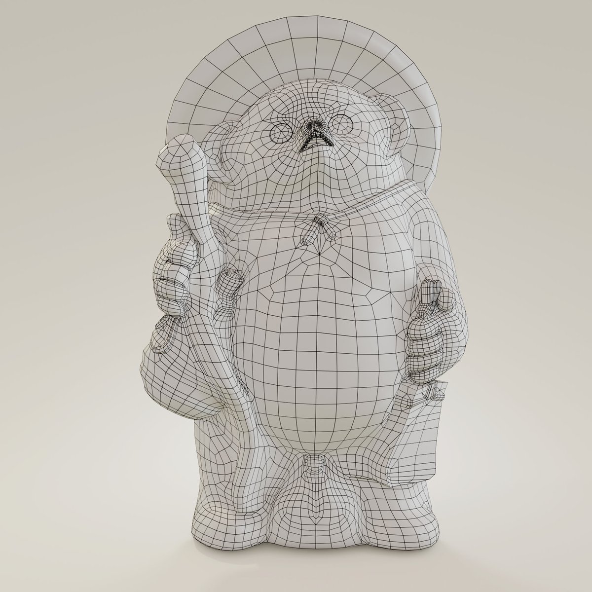 oricraft_en's tweet photo. Wireframe view of my Shigaraki Tanuki π¦
6.6k polys
Made in Blender
#3Dwireframe #topology #b3d #3Dartist https://t.co/FaxtuQfQJc