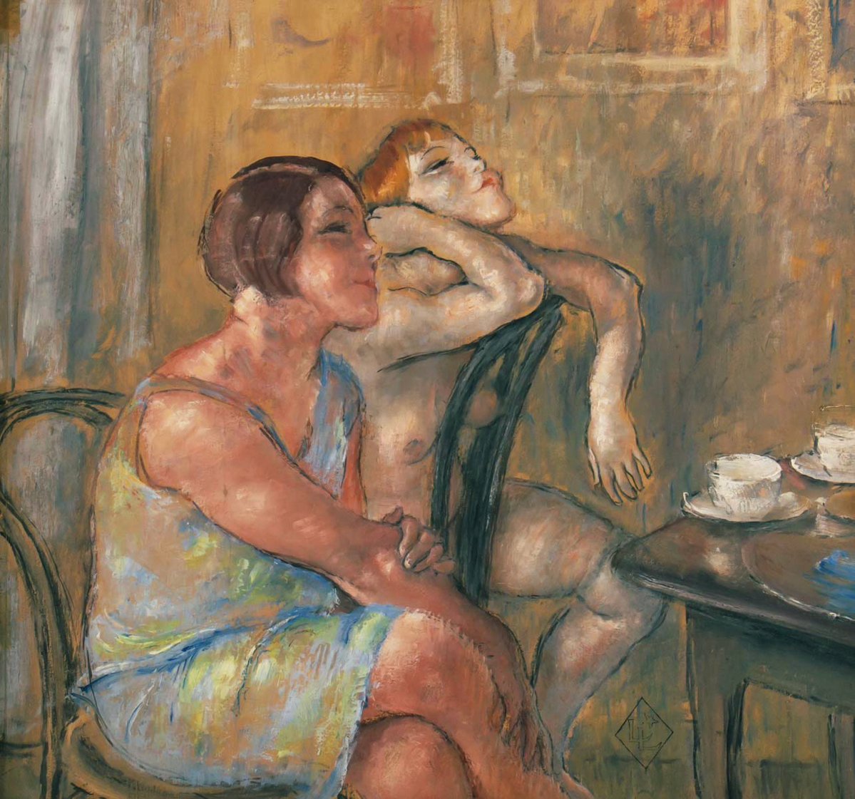 humanpilot's tweet image. Tea Time by Louis Legrand, France (1863-1951) Oil on panel. #art #artists