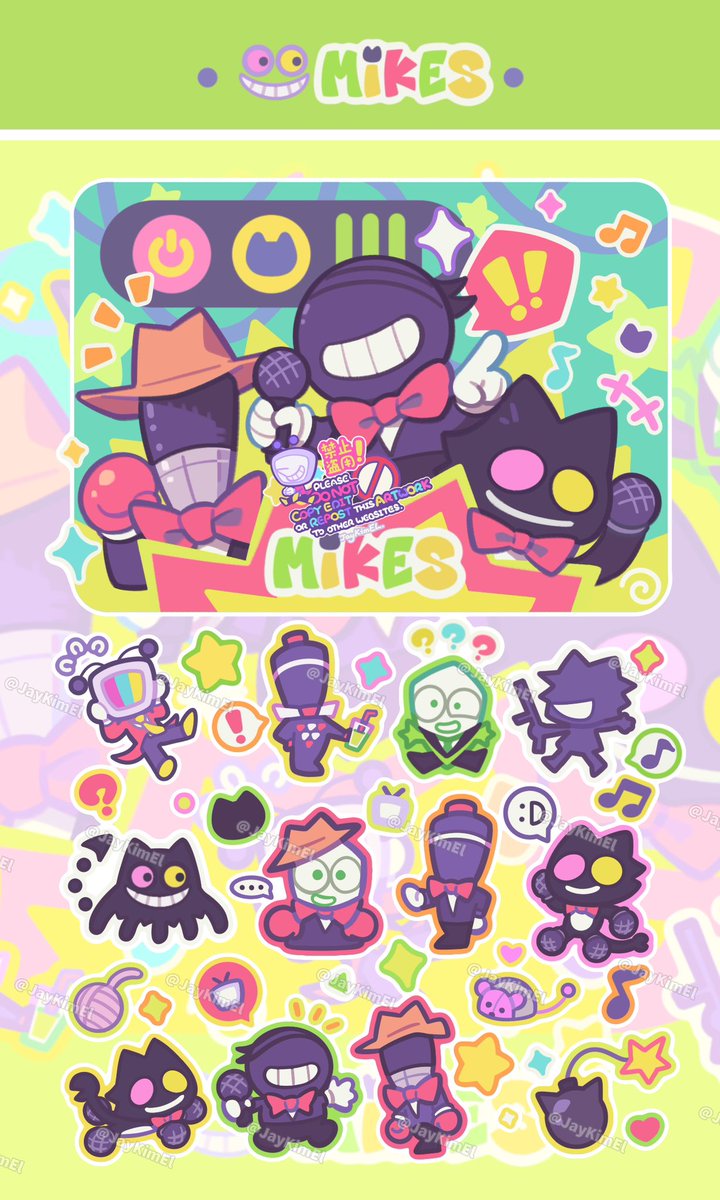 JayKimEleven's tweet image. #deltarune I finally finished the Mikes' stickers…
#tenna #miketrio