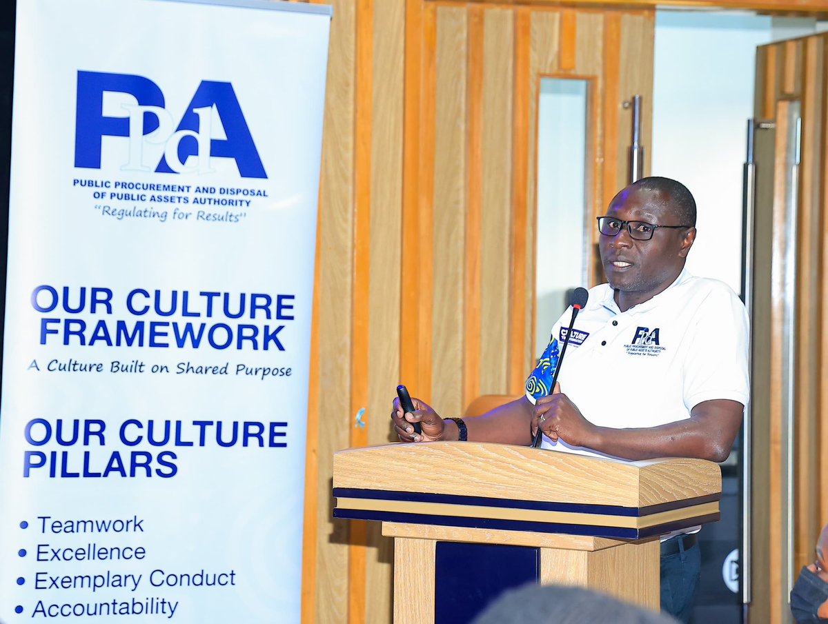 PPDAUganda's tweet photo. During the launch of the PPDA Strategic plan 2025/2026-2029/2030, PPDA Service delivery standards 2025/2026 - 2029/2030 and PPDA culture handbook 2026 Mike Nsereko, Director Strategy and Planning at PPDA, emphasized the authority’s commitment to strengthening stakeholder capacity across the procurement ecosystem, especially within procuring entities, while enhancing communication.

Under the strategic Objectives, the focus is on inclusion, integrating marginalized groups and promoting local enterprise participation in public procurement, alongside strengthening the regulatory framework for sustainable procurement.

Sustainable public procurement remains an emerging area, with a need for increased awareness, capacity building, and collaboration to ensure inclusive progress.

The final focus is on institutional strengthening developing robust HR structures, policies, and procedures to drive excellence, accountability, and high performance.
#RegulatingForResults
