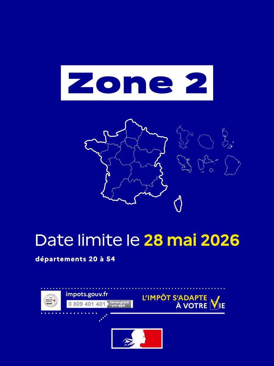Image de Préfet de Bretagne et d'Ille-et-Vilaine : #IR2026 | Déclarer ses revenus en #IlleEtVilaine :

📬 Par courrier : jusqu’au 19 mai
💻 En ligne : 