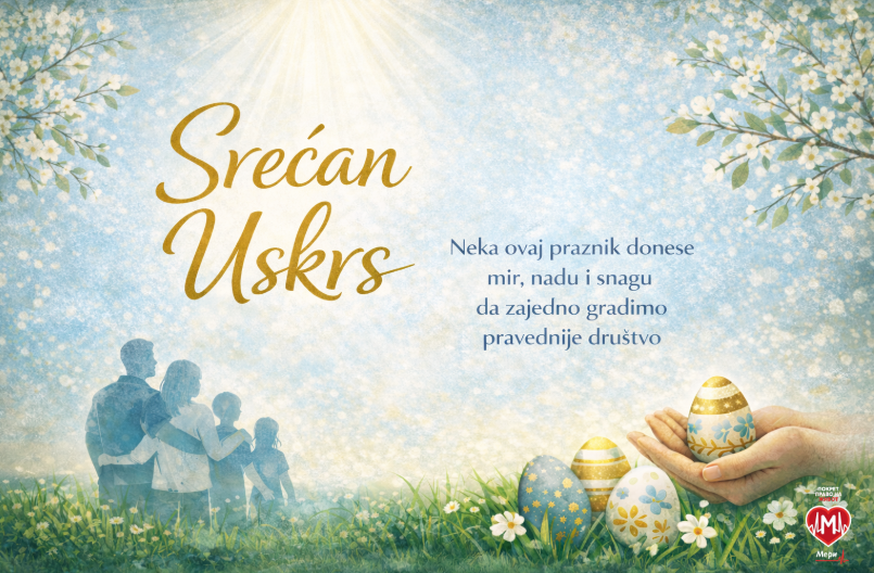 PokretM's tweet photo. 🕊️U vremenu kada se borimo za istinu, pravdu i odgovornost, neka nas Uskrs podseti na ono najvažnije - da nada postoji.
⚖️ Ali i da se za pravednije društvo moramo zajedno izboriti.
Jer promene počinju od ljudi.
💛Srećan Uskrs želi vam
#MERI #pravonazivot https://t.co/0WxQjPtk6Z