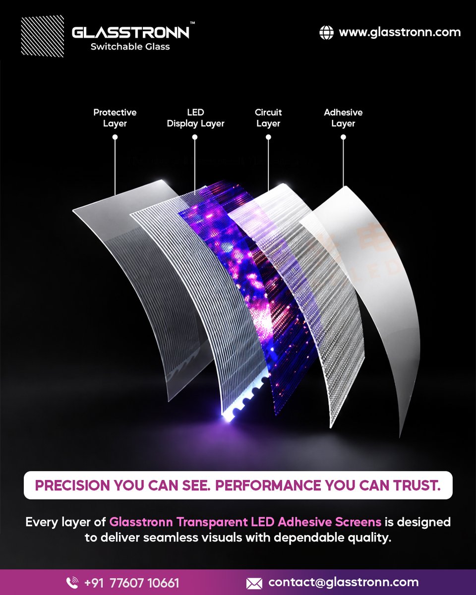 glasstronn's tweet image. Experience brilliance with Glasstronn Transparent LED Screens. Stunning visuals, seamless performance, and reliable technology designed for modern, high-impact display solutions.

🌐 Visit: glasstronn.com

#glasstronn #transparentled #ledtechnology #smartdisplay