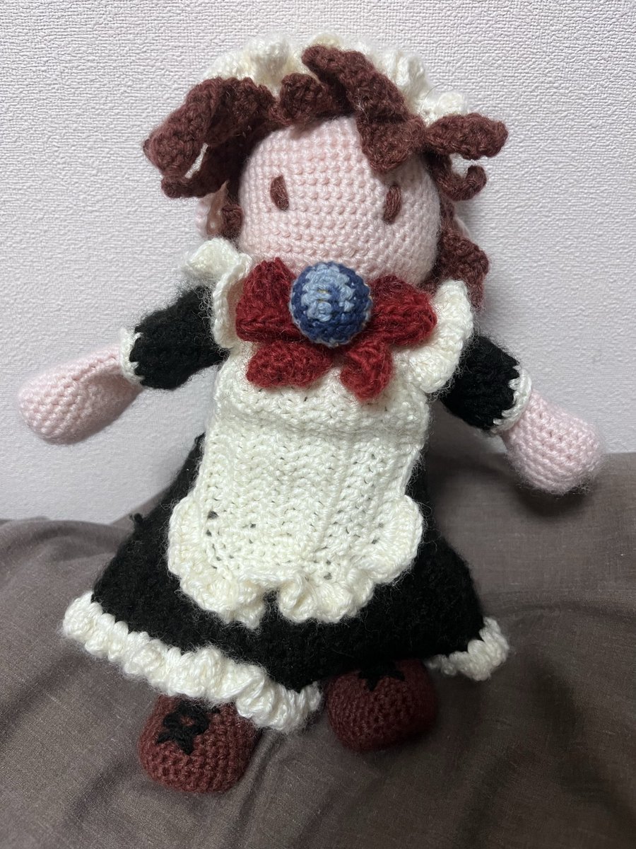 ZodiKafka's tweet photo. MAID iN HEAVENのなぎさちゃん(90年代のすがた)を編んでみました
お洋服はもちりんカチューシャ以外全部脱げます https://t.co/O5ZOaPm3HR