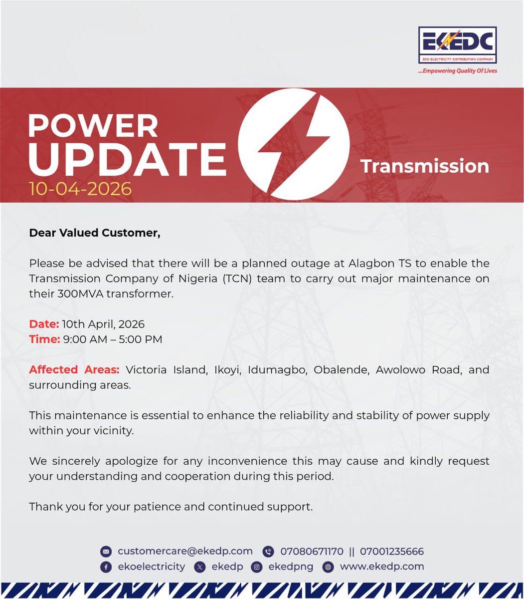 Eko Electricity Distribution Company tweet media