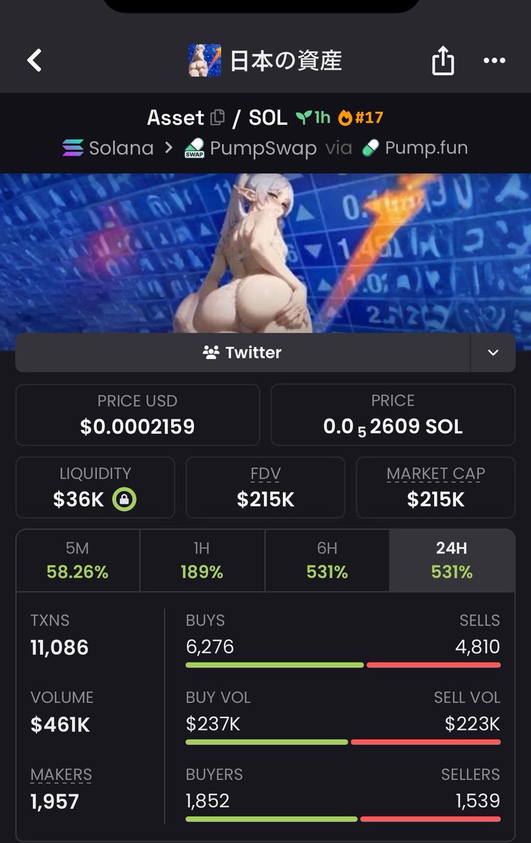 meme_pump_ups's tweet image. From just $88k to a massive $214k MC 
$asset delivered real results,  2.4x gain!
#memecoin #phantom 
If you’re tired of chasing pumps too late, it’s time to level up.
Follow me now &amp;amp; join my TG for early, high- conviction plays

4juv1Wq63My7Bc7rznMZTyuD4aQfRSZGW9uKqFXSpump