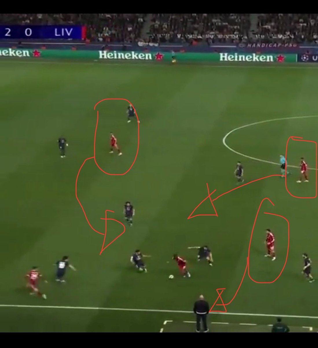 Jhimsco's tweet photo. So when Isak received the ball.. Those 3 players walk and watch. Instead run to give support.. fkin dogs. https://t.co/8pqyUMK6or