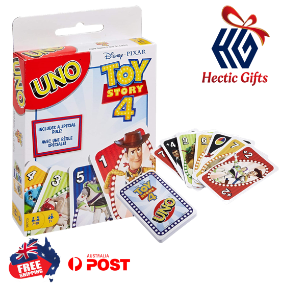 HecticGifts's tweet photo. The Classic Game of UNO has been taken over by the characters from Toy Story 4 and they’ve added an additional special rule!

https://t.co/qiOzbOLlDU

#New #HecticGifts #Mattel #UNO #ToyStoryFour #CardGame #UNOCards #Games #FamilyFun #FreeShipping #AustraliaWide #FastShipping https://t.co/OwN63nYIXO