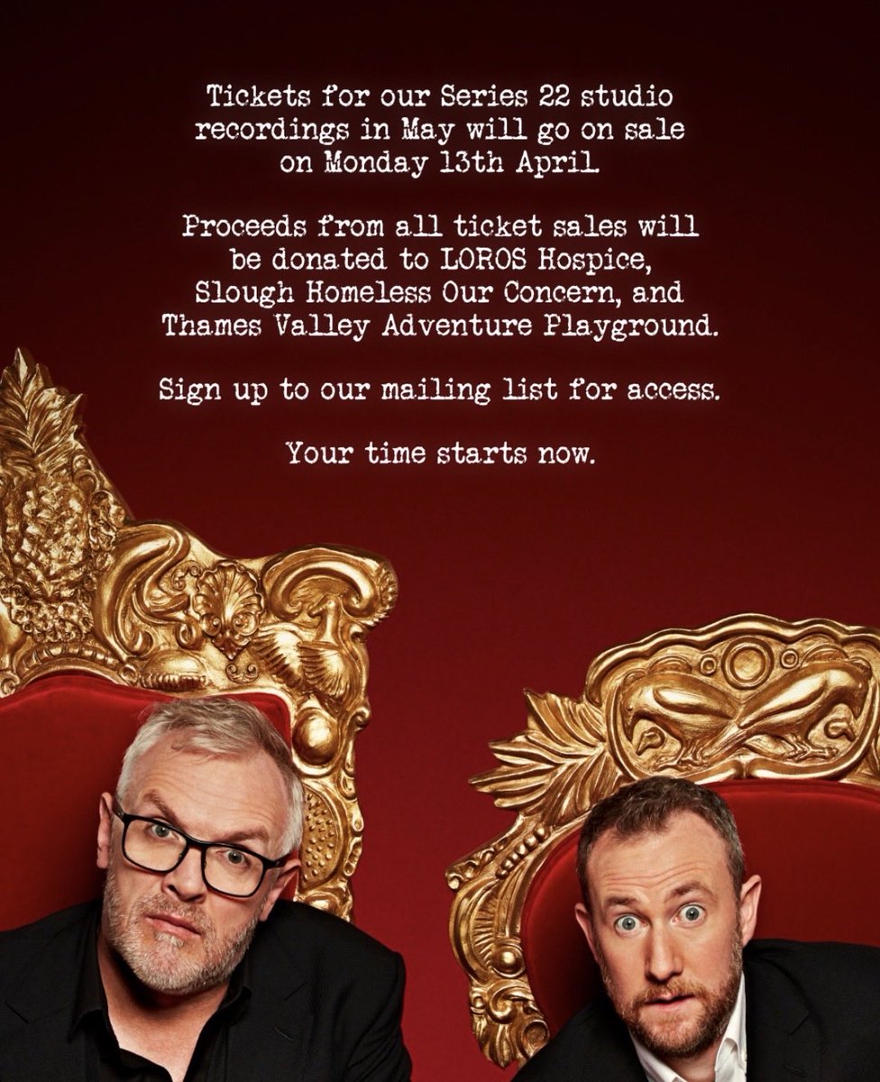 AlexHorne's tweet photo. Series 22 ticket info is here! Sign up now: https://t.co/vdTlo5dzPV https://t.co/ekYvoI8ZGA