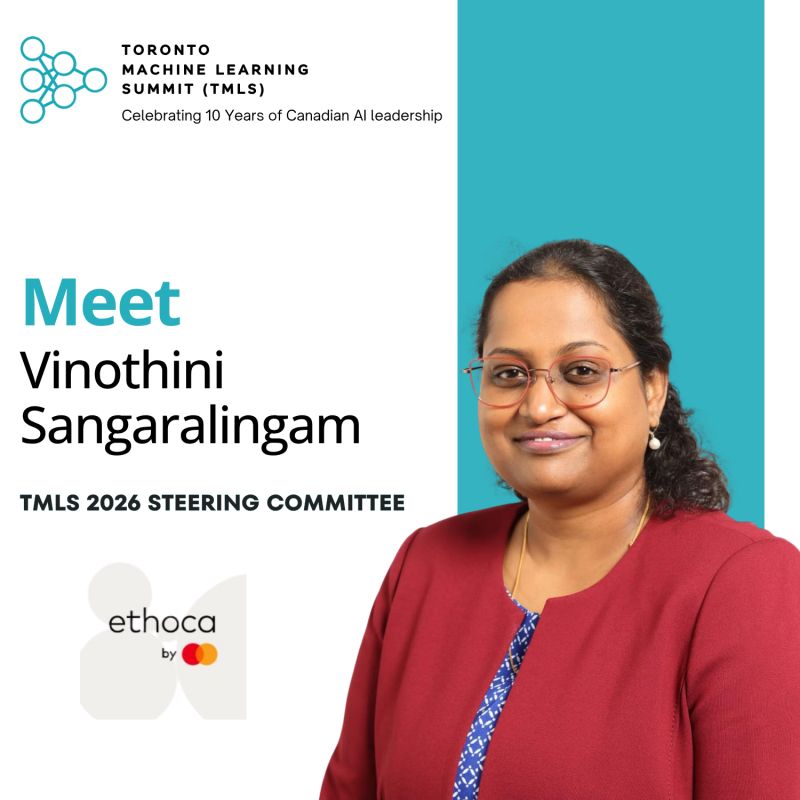 TMLS_TO's tweet photo. Vinothini Sangaralingam is productionizing NLP with a GenAI component in regulated finance and payments, where governance and auditability aren't optional.

She's on the TMLS 2026 Steering Committee.

TMLS 2026 · June 16–19 · Toronto, CA

→ Learn more: https://t.co/ia0qouq55O https://t.co/to6pLeShwf