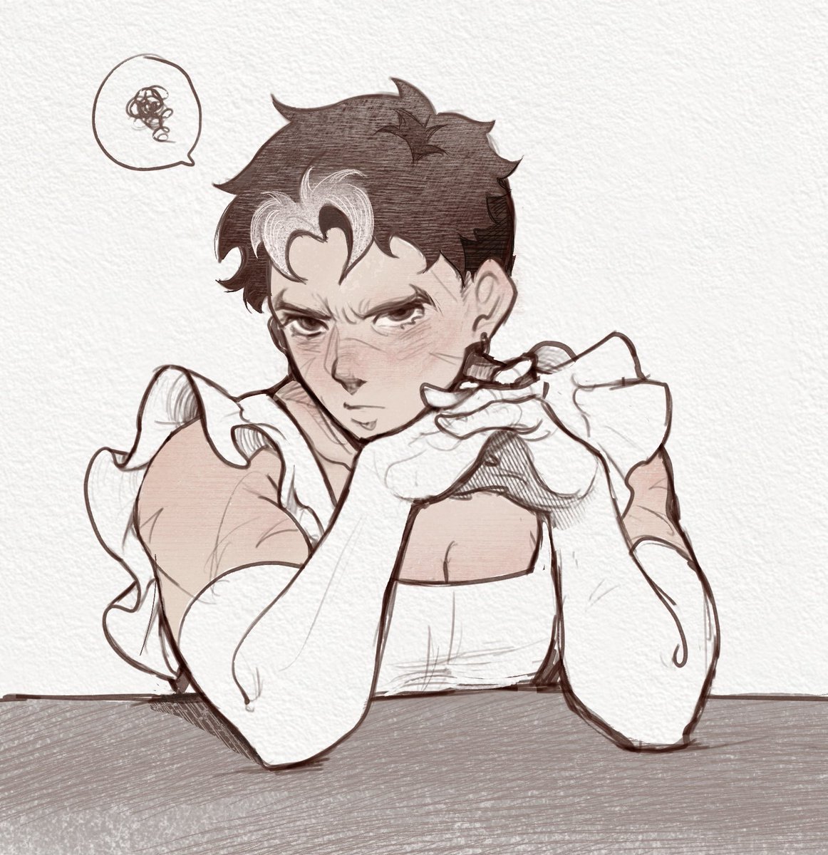 sally_7399's tweet photo. My need to draw Jason Todd in apron 🥺 he'll be a good babysitter from now 😌#jasontodd https://t.co/0oHMI8hp0h