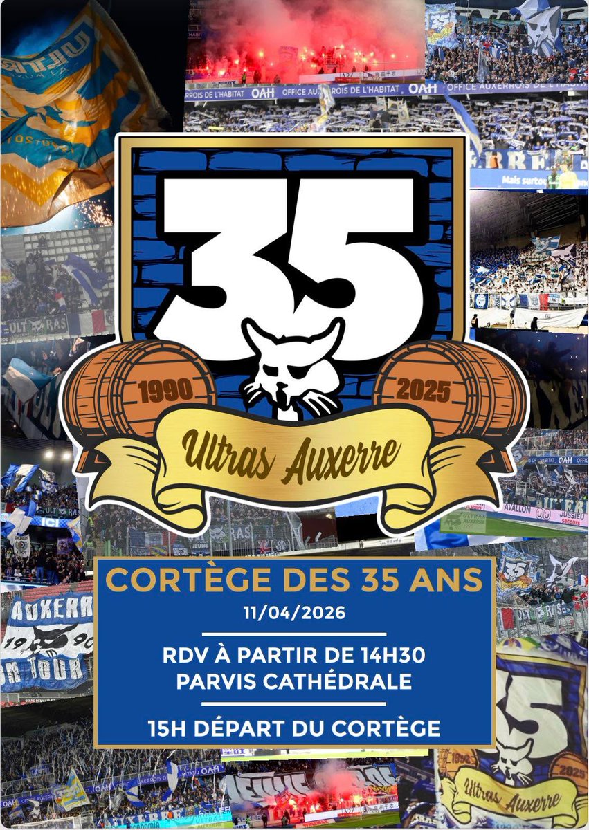Ultras Auxerre 1990 tweet media