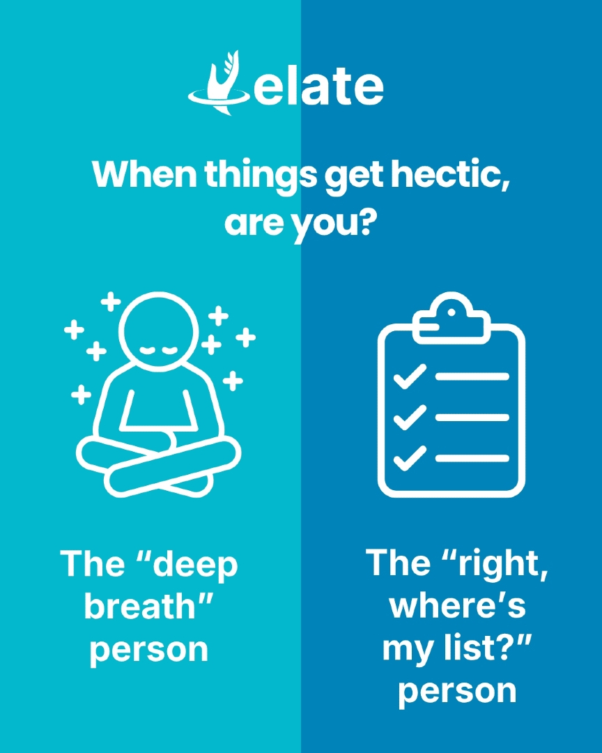 elateUK's tweet photo. When things get hectic, which one are you? โก๏ธWe all have our own way of finding a bit of calm in the chaos. We want to know your go-to move! Cast your vote below! ๐
๐ง The โdeep breathโ person
๐ The โright, whereโs my list?โ person
#ElateUK #CommunityPoll #OrganisedChaos https://t.co/4jSlleZ9Dx