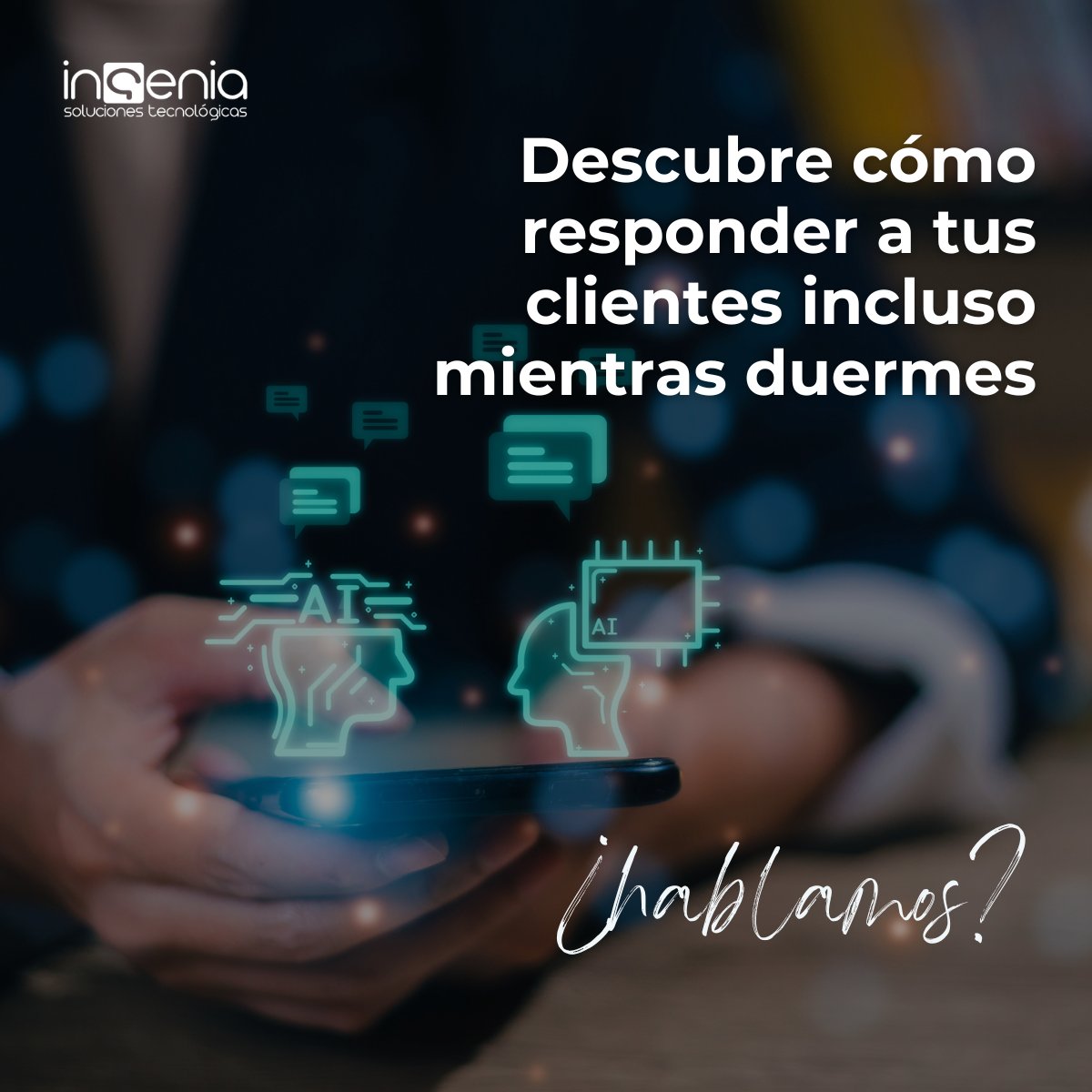 ingeniast's tweet photo. 𝗣𝗶𝗲𝗿𝗱𝗲𝘀 𝗰𝗹𝗶𝗲𝗻𝘁𝗲𝘀 𝗽𝗼𝗿 𝗻𝗼 𝗿𝗲𝘀𝗽𝗼𝗻𝗱𝗲𝗿 𝗮 𝘁𝗶𝗲𝗺𝗽𝗼? Hoy, quien responde primero… gana. Automatiza mensajes con #IA y atiende a tus clientes 24/7 🤖 Te contamos cómo hacerlo fácil.
#Ingeniast #ConsultoríaWeb #MarketingIA #ConsultorIA #MarketingOnline https://t.co/Bvb46xPy00