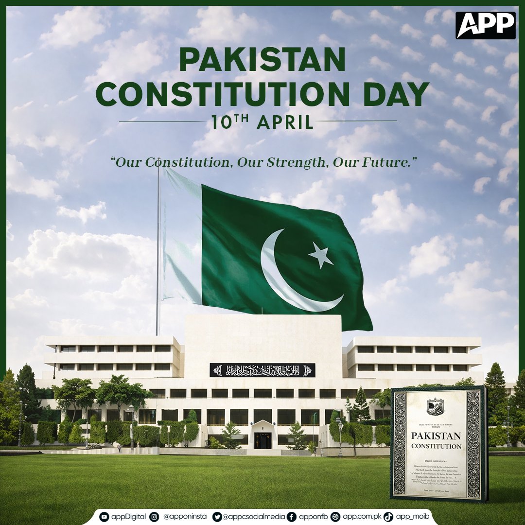 appcsocialmedia's tweet image. The Constitution of 1973 is a shining symbol of the Federation of Pakistan and national unity.
#ConstitutionOfPakistan #1973Constitution #NationalUnity #ConstitutionDay #Pakistan #FundamentalRights
