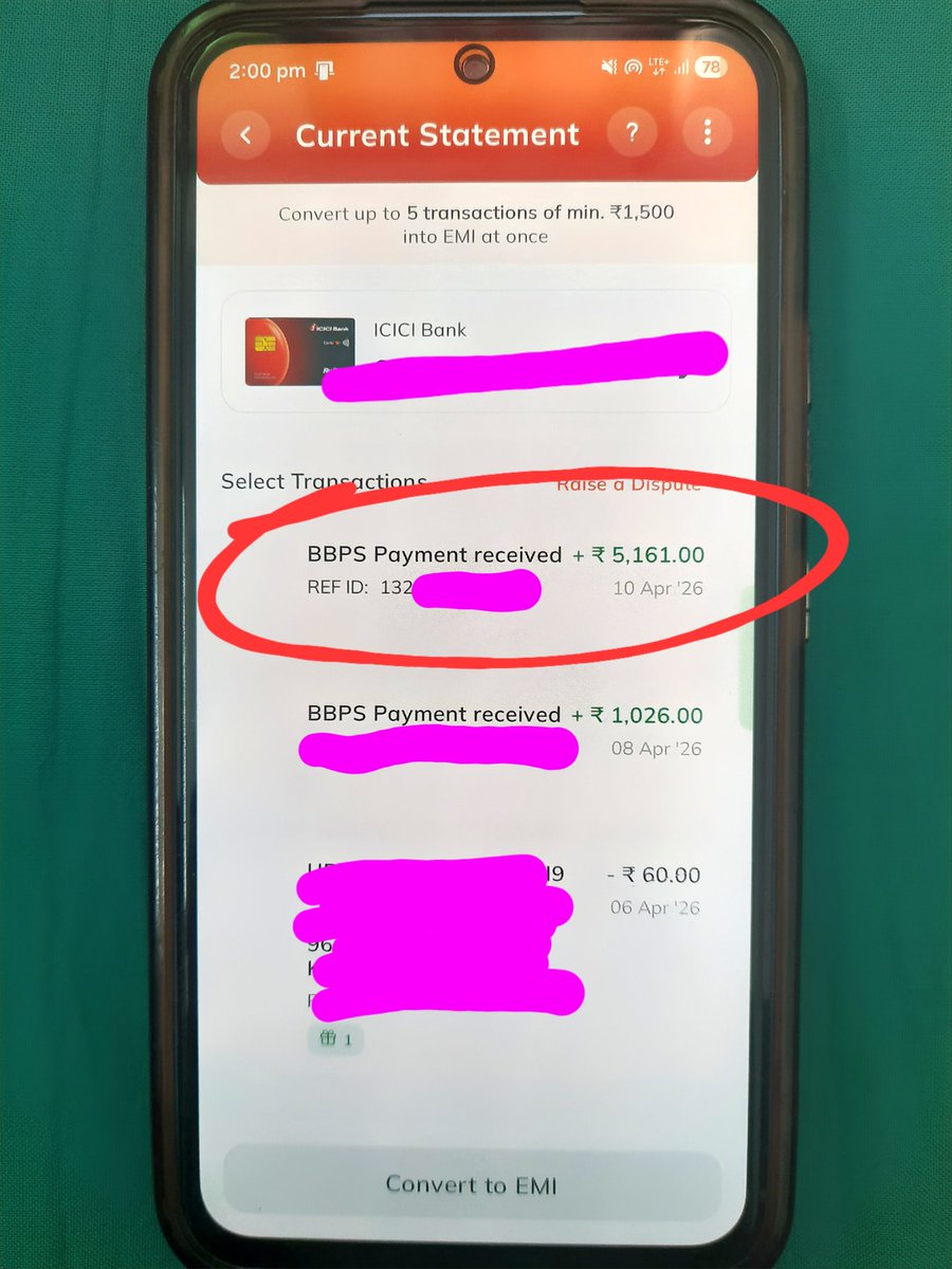 dk_singh85's tweet photo. Paid ₹5,161 to ICICI Bank under protest to protect my CIBIL.
Bank credited reward points due to THEIR system issue. After 1–2 years, reversed &amp; demanded recovery
But kept redemption fees on those same points
No response to my emails

Is this fair? @ICICIBank @ICICIBank_Care @RBI https://t.co/Jd6ozaLTnr