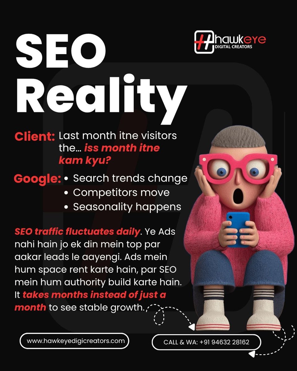 HawkeyeCreators's tweet photo. SEO isn't a "vending machine" where you put in a coin and get a lead. It’s about building digital trust. While Ads give you a temporary room, SEO builds you a permanent home. https://t.co/JBX55YlbBg