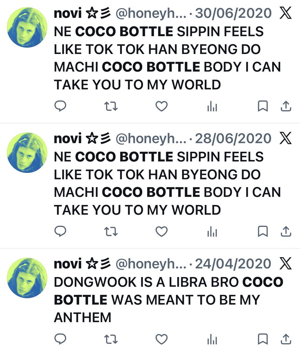 my 2020 obsession with coco bottle needs to be studied