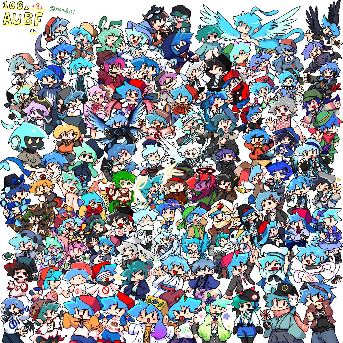 BF1000人チャレンジ！

②
ついに完成‼️AUのBF100人(+8)
これでBF200人描き終えました‼️

皆様のAUをお借りしました〜
いつもありがとうございます✨☺️✨