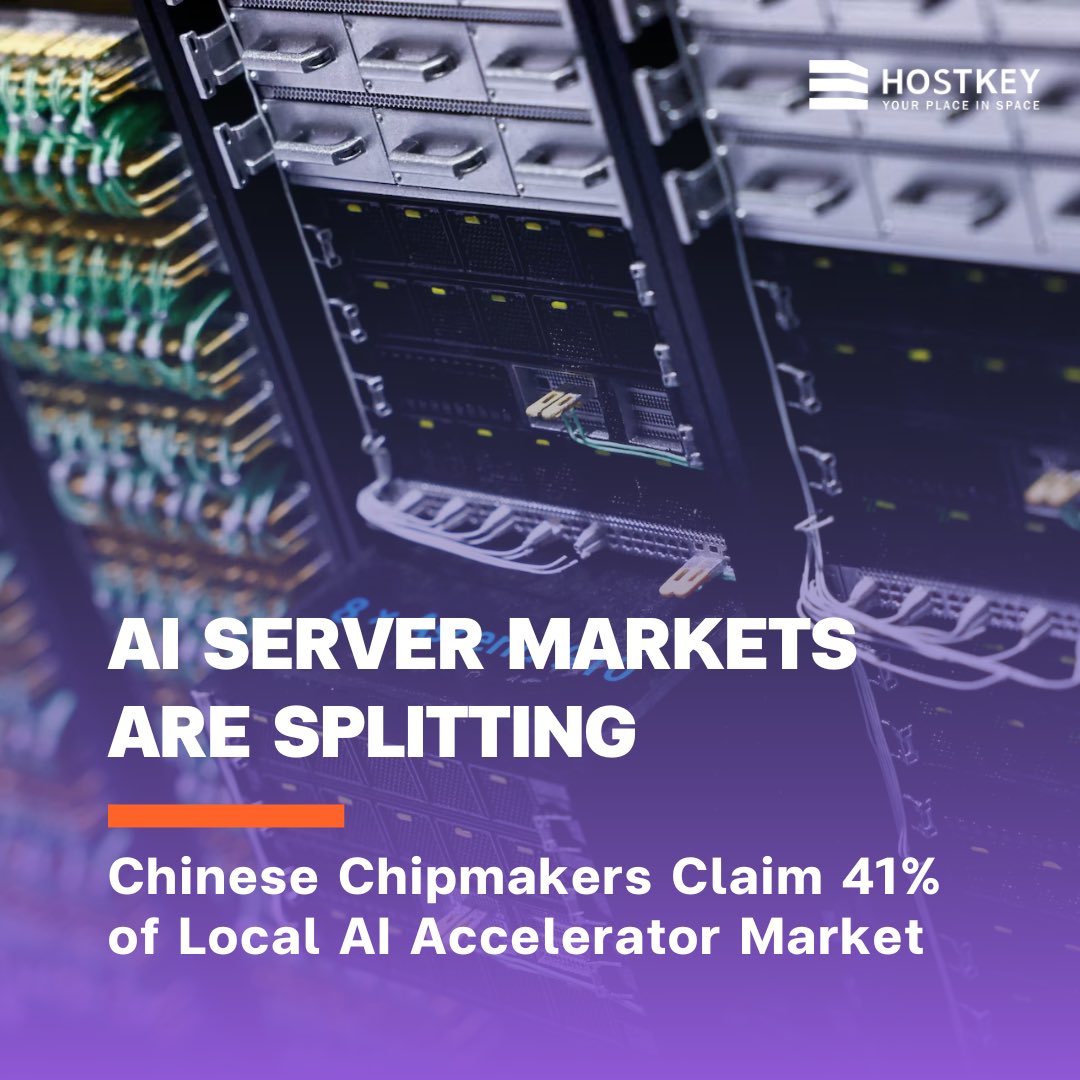 China’s AI accelerator server market is becoming more regionalized.

Local chipmakers reached nearly 41% share in 2025, while NVIDIA still led with 55%. Another sign that AI infrastructure is increasingly shaped by local ecosystems, not just global benchmarks.