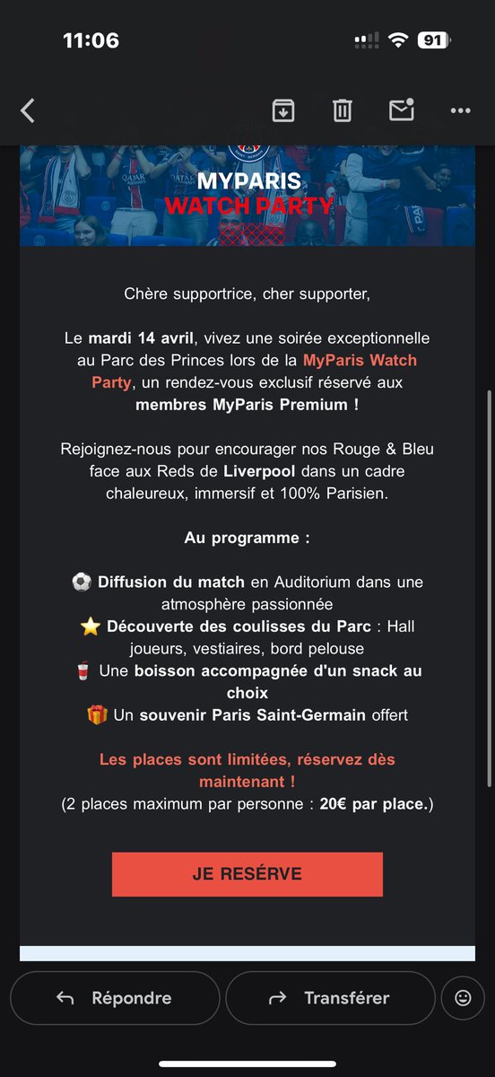 PSG Infos Billeterie tweet media