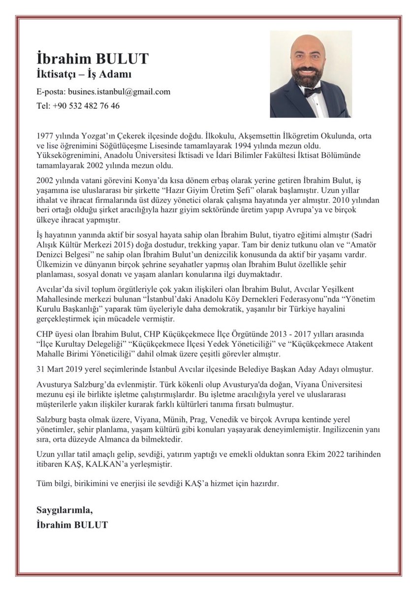 Günahsız geçen her gün bayramdır. Ömrünüzün doğruluk, güzel ahlak ve huzurla geçmesini dilerim.

<a href="/kasbelediye/">Kaş Belediyesi</a> 
<a href="/chp_kas/">CHP KAŞ İlçe Bşk.</a> 
<a href="/kilicdarogluk/">Kemal Kılıçdaroğlu</a> 
<a href="/herkesicinCHP/">CHP 🇹🇷</a> 

Kaş Komşunuz 
Türkiye Cumhuriyeti Sevdalısı