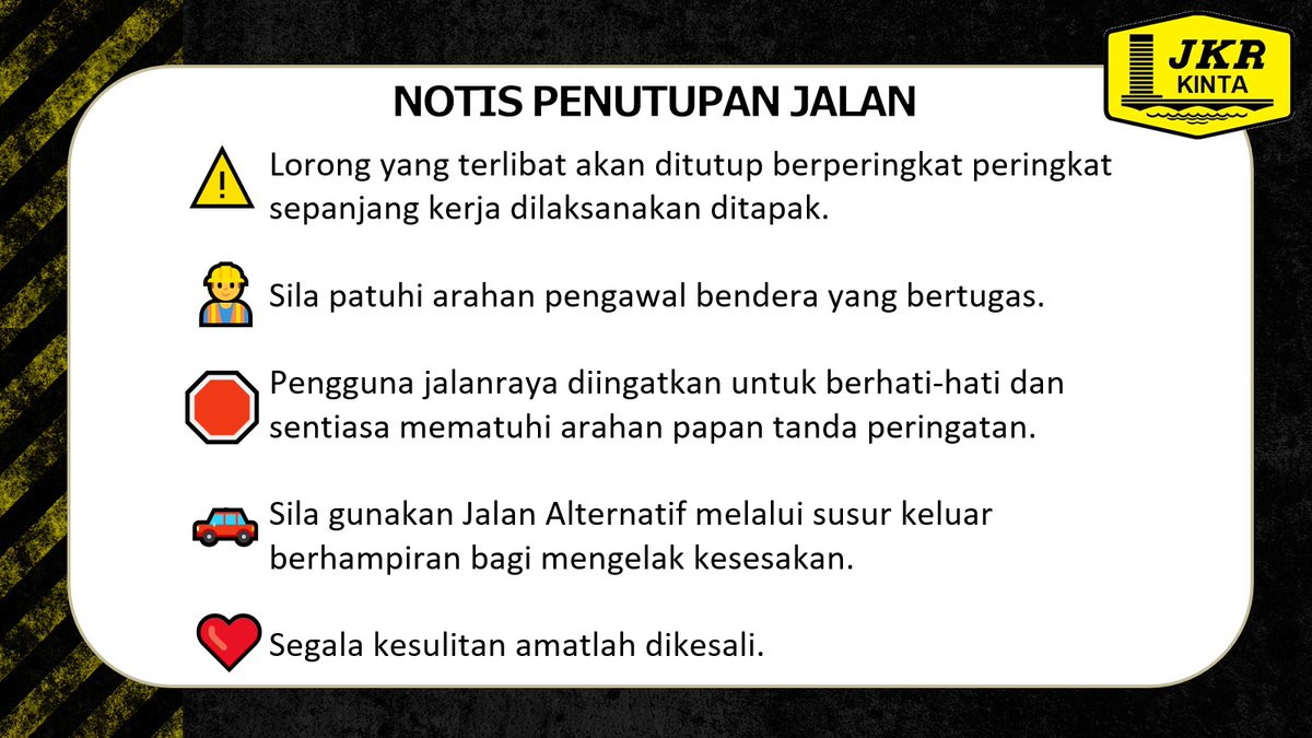 Jabatan Kerja Raya Daerah Kinta tweet media