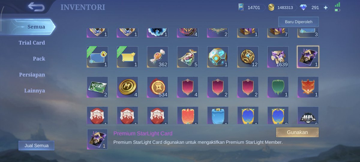 Linqlung's tweet photo. Wts sl plus / starlight premium 
60k (1slot)
Delayy 7-8 hari pertemanan
Bisa dp dulu atau bayar di akhir.
#zonauang #mlbb #mobilelegends https://t.co/RBGtGw2i9w