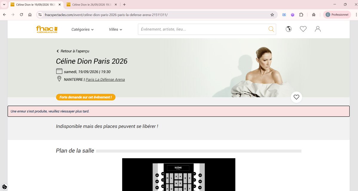 Clarisse_Smile's tweet image. 1h10 d’attente pour que ça donne ça 

#FNAC vous êtes des merdes mdr vous pourriez le dire avant 

#celinedion #tickets
