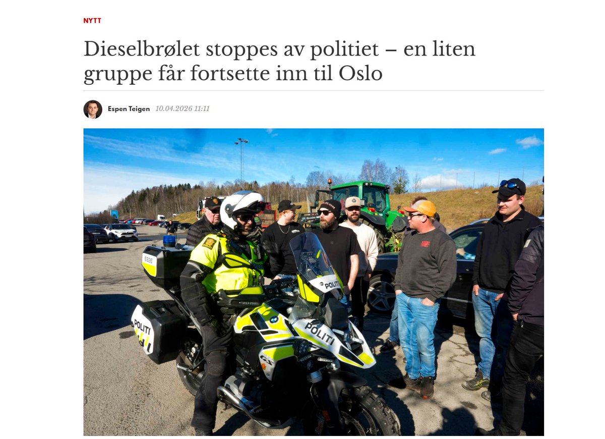 espenteigen's tweet photo. Har du langt blått hår, et vanskelig forhold til arbeid og opptatt av klima får du blokkere veiene med politiets beskyttelse. 

Driver du bedrift, jobber døgnet rundt og ikke vil gå konkurs: Da kan du drite i det. Spesielt hvis det er rettet mot elitepolitikerne i Oslo. https://t.co/wV8srcVPKS