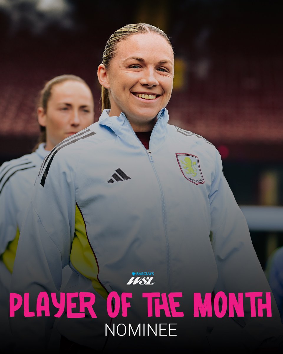 AVWFCOfficial's tweet photo. Seven goals and assists between these two in March 🤯

Lynn Wilms and Kirsty Hanson are both up for #BarclaysWSL Player of the Month 🌟⤵️