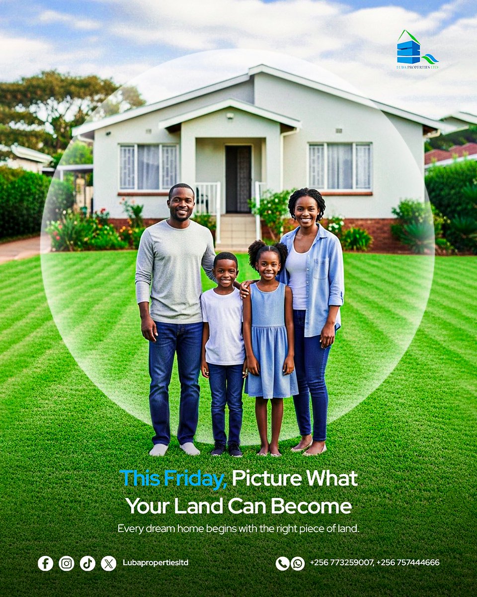 Luba_Properties's tweet image. Your vision, our land. 🏠✨

Every dream home starts with the right foundation. This Friday, stop imagining and start building your future with Luba Properties Ltd.

📞 +256 773 259007 | +256 757 444666 #LubaProperties #DreamPlot #InvestInUganda