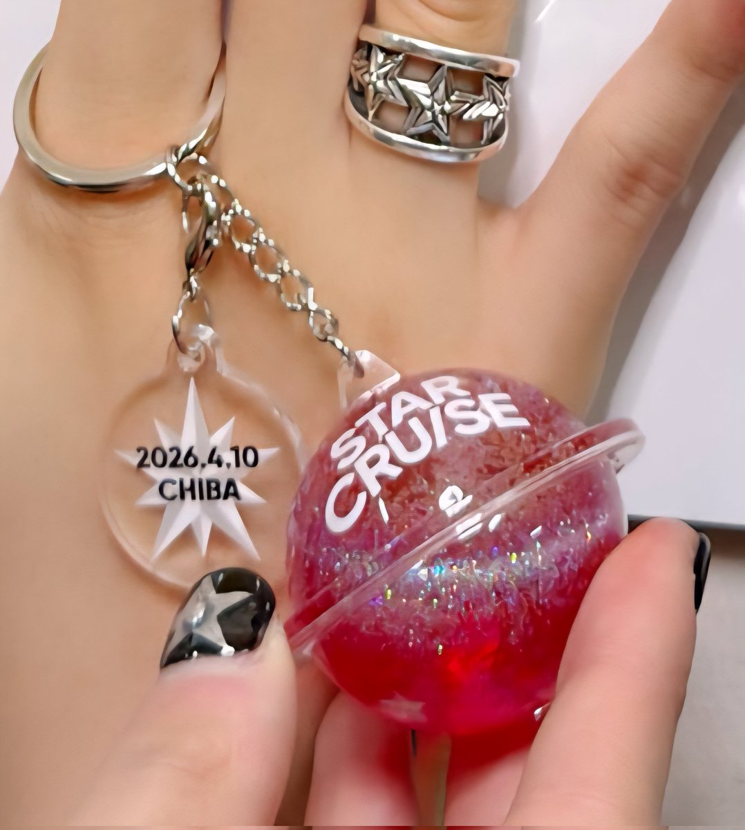 STARGLOW STARCRUISE Local Keyring 初日千葉限定 STARGLOW💫ファンミ初日@千葉 会場限定キーリング🔴 1人2個に購入制限