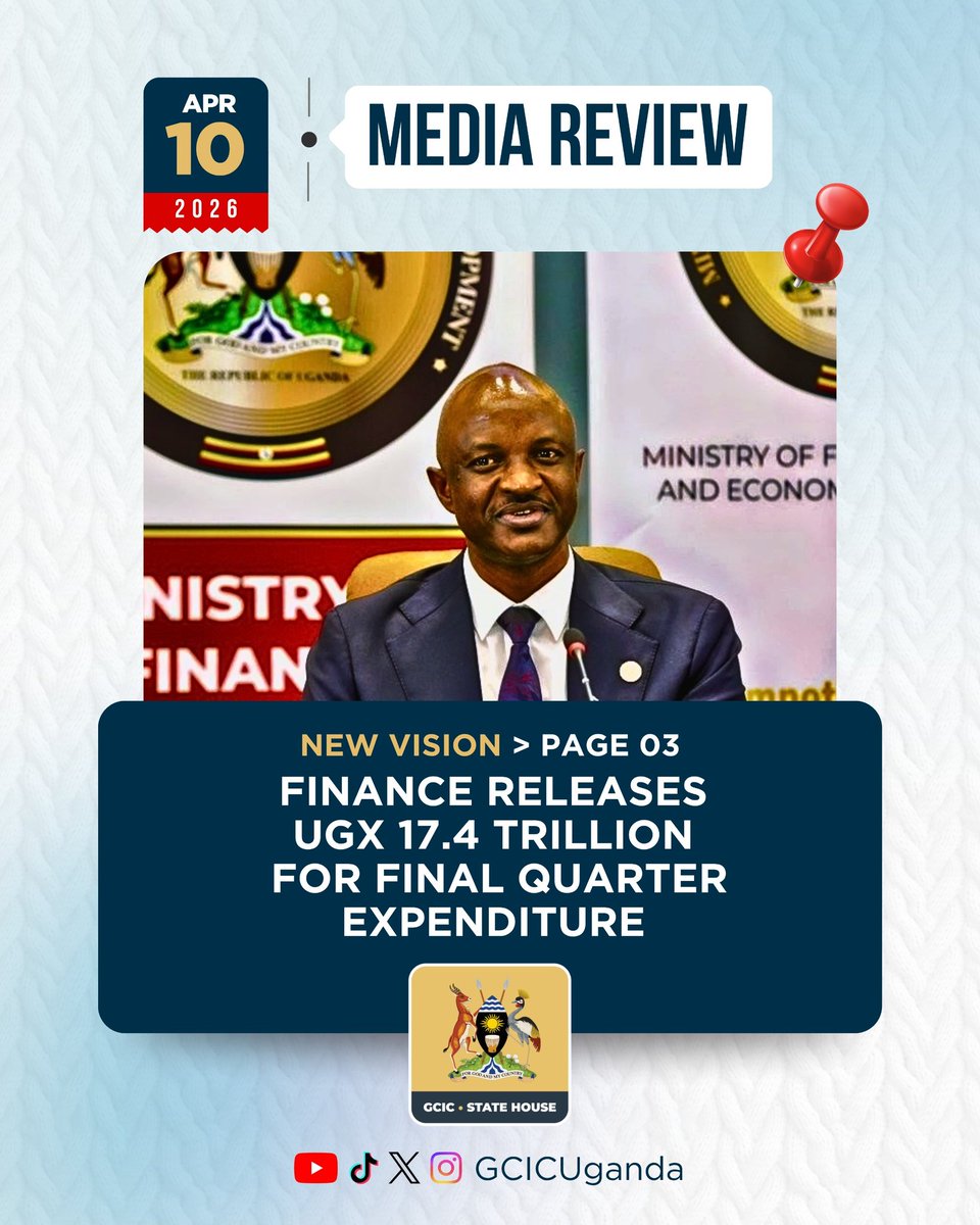 RuhangarindBen's tweet photo. The Ministry of finance has released UGX 17. 4 trillion for final-quarter Expenditure #GCICMediaReview https://t.co/oZHecbzHj7