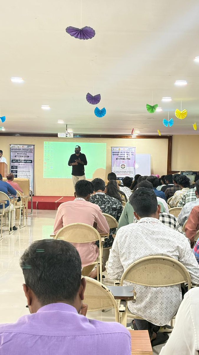 svpcetputtur's tweet photo. #IDEBootcamp 2026 – Day 5 | Session 15 at #SVPP

@narendramodi @PMOIndia @EduMinOfIndia @mhrd_innovation @dpradhanbjp @PIBHRD @SITHARAMtg @abhayjere @MS_AICTE @AICTE_INDIA @wadhwanif @pradeepdhage
@svppalumni https://t.co/vhIpgCL2iI