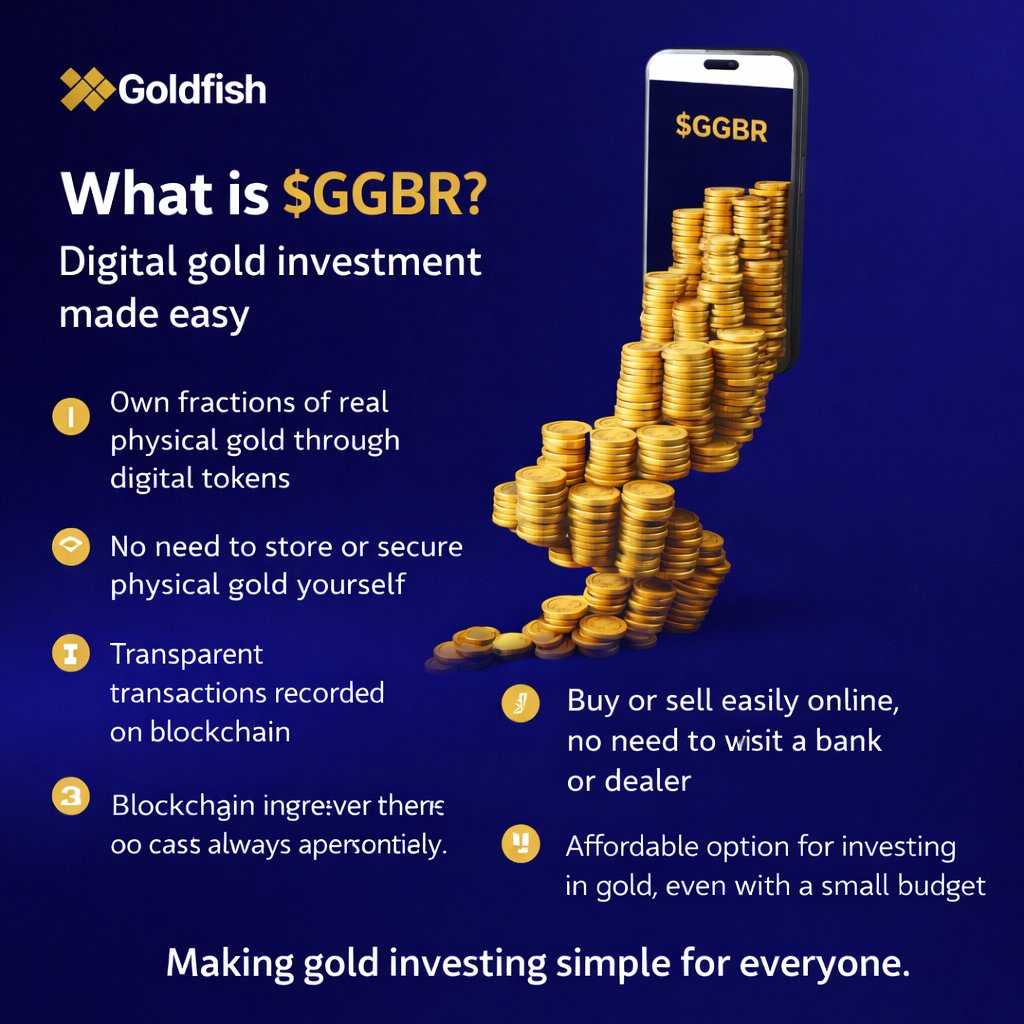 Trad finance makes owning gold a bureaucratic mess. High fees and gatekeepers shouldn't be the norm in 2026.
$GGBR puts gold on-chain, making it liquid, accessible, and middleman-free.<a href="/goldfishggbr/">GoldFish</a> got you covered
