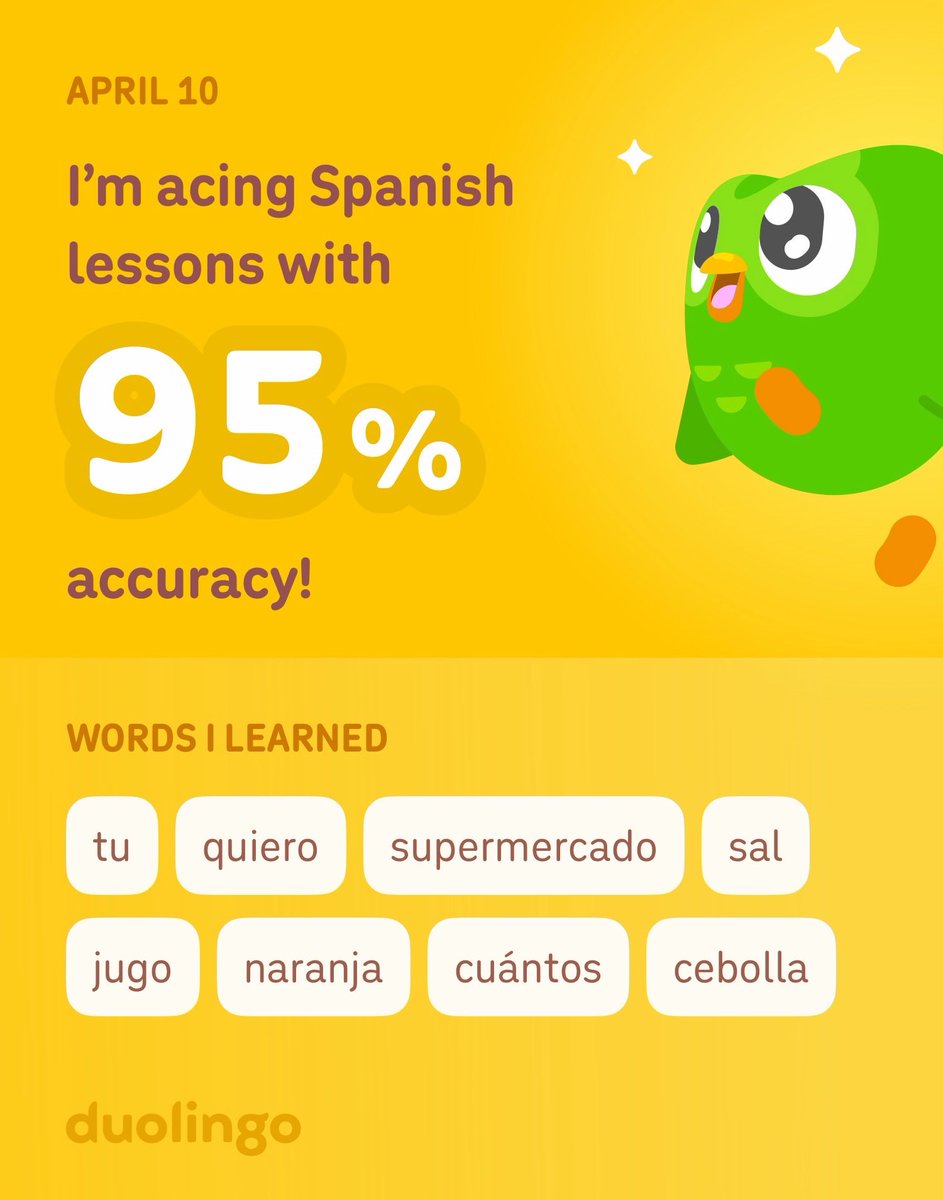 flyingjet's tweet photo. I’m learning Spanish on Duolingo! It’s free, fun, and effective. https://t.co/mpnR4jVv1n
