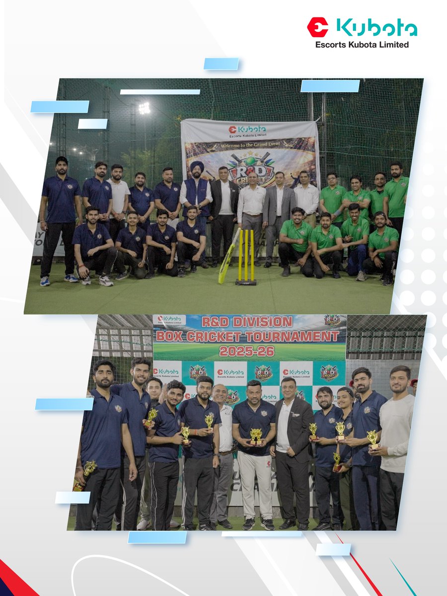 EscortsKubota's tweet image. From collaboration at work to competition on the pitch.

Our Cricket Tournament saw teams come together with energy, enthusiasm, and a shared spirit of sportsmanship. 

#TeamSpirit #WorkplaceCulture #CricketTournament #EscortsKubota #EmployeeEngagement #LifeAtEKL