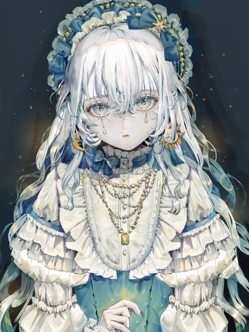 #凍結祭りでフォロワー減ったから自己紹介して逆に増やす お人形のような少女たちを、装飾で美しく飾るイラストを描いています