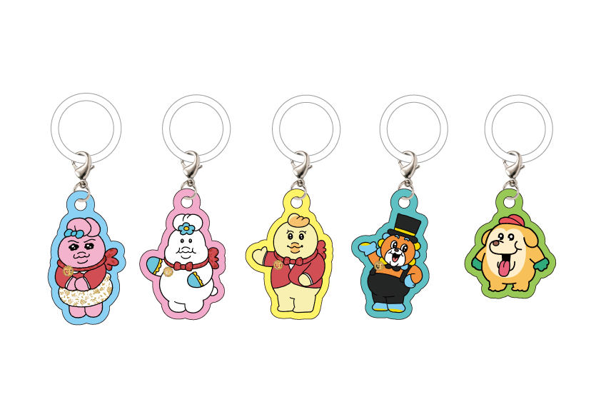 可哀想に！デパート マスコットチャーム 全4種セット オリジナルグッズ公開中／ 「祝 閉店！可哀想に！デパート」展 ここで