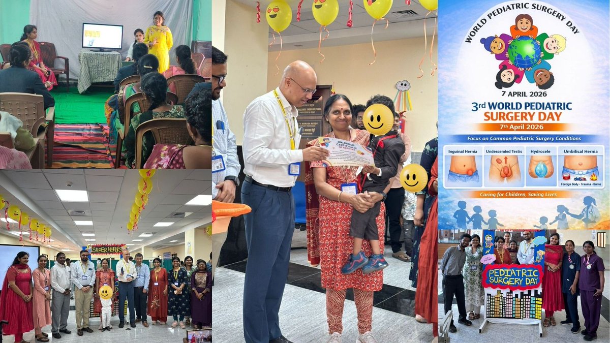AiimsBibinagar's tweet photo. In observance of World Pediatric Surgery Day 2026, the Dept of Pediatric Surgery at AIIMS Bibinagar organized a series of impactful events centered on the theme of early awareness of pediatric surgical conditions. This year’s celebration focused on bridging the gap between https://t.co/tA76k9vxn0