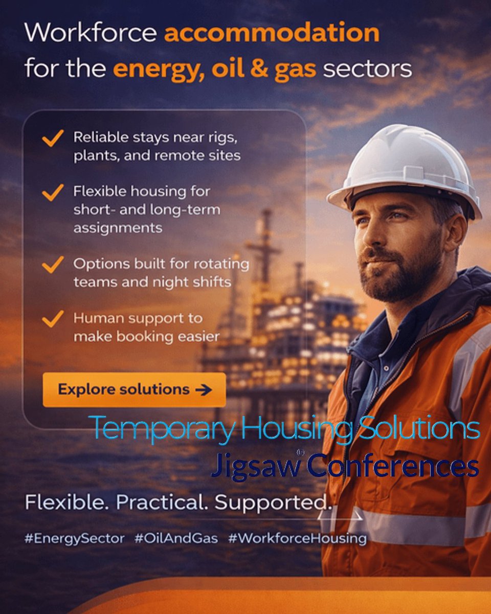VenueFinder's tweet image. For energy projects, the wrong accommodation can create the wrong operational experience.

jigsawconferences.co.uk/sectors/energy…
()

#EnergyWorkforce #CorporateAccommodation #ProjectTeams #BusinessTravel #ContractorAccommodation