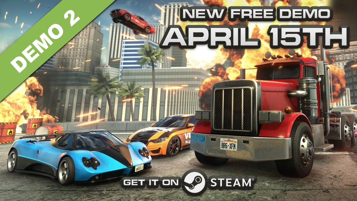 Explore The City open world, the Garage, the Gunship Boss Battle, the Races and lots more in this upcoming FREE DEMO 2! Mark your calendars!