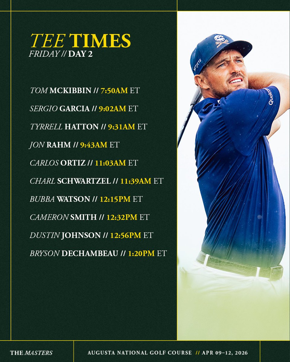 livgolf_league's tweet photo. Round 2 from Augusta National ⏰

#TheMasters https://t.co/faSdlp4JEj